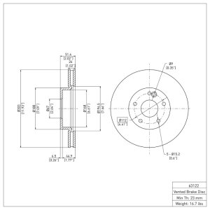 Mercedes-Benz ML350 Brake Rotor (1) - Front - R1 Concepts - Plain - `98-`05
